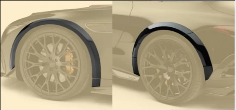 Fenders extension Mansory Carbon for Mercedes SL-class R232 AMG SL 63