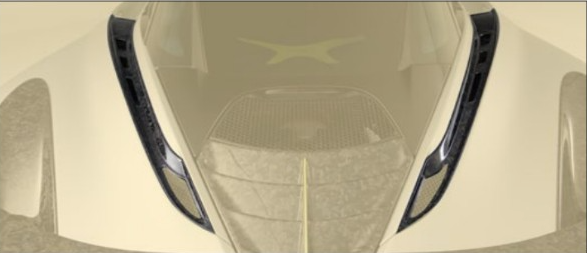 Air outtake - engine bonnet Mansory Carbon for McLaren 720S