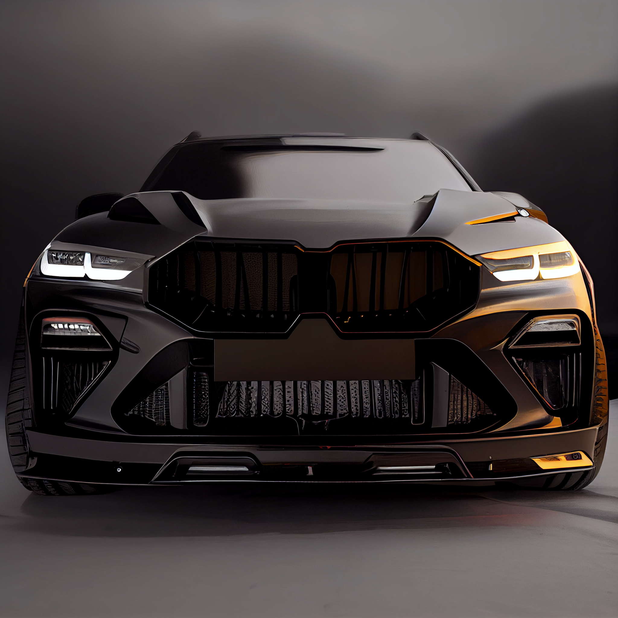 AI Custom Design Wide Body Front Bumper for BMW X7 LCI Ver2.1