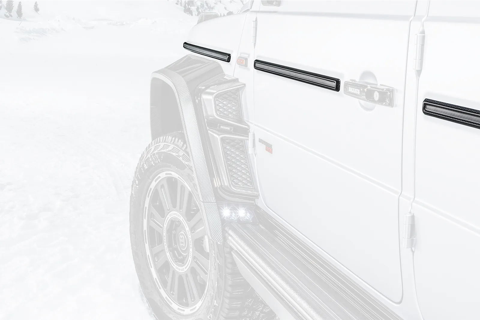 Side molding carbon Brabus for Mercedes G-class W463A AMG G 63