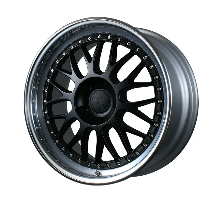 3D Design Brombacher Matte Black 19 inch — front view