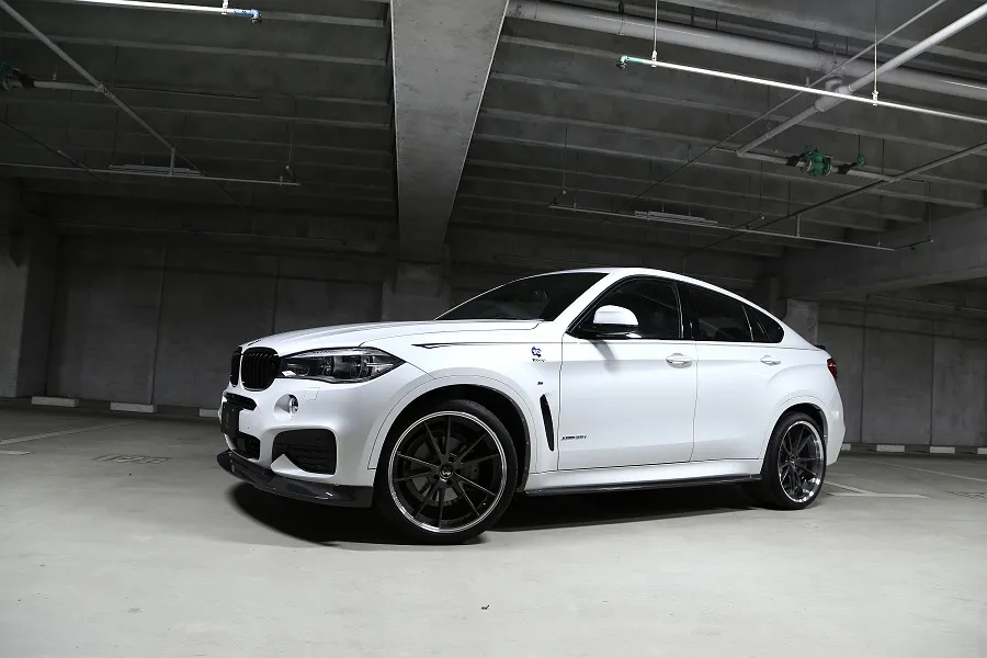 3D Design Type 4 Forged 22 inch Gunmetal on BMW F16 X6 — side view