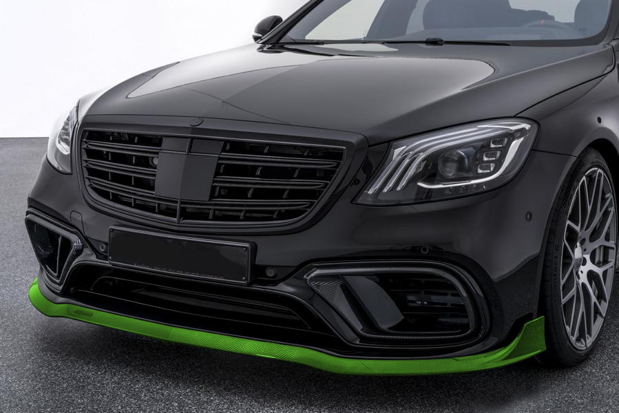 Front bumper lip Forged Carbon for Mercedes S-class W222 Restyling