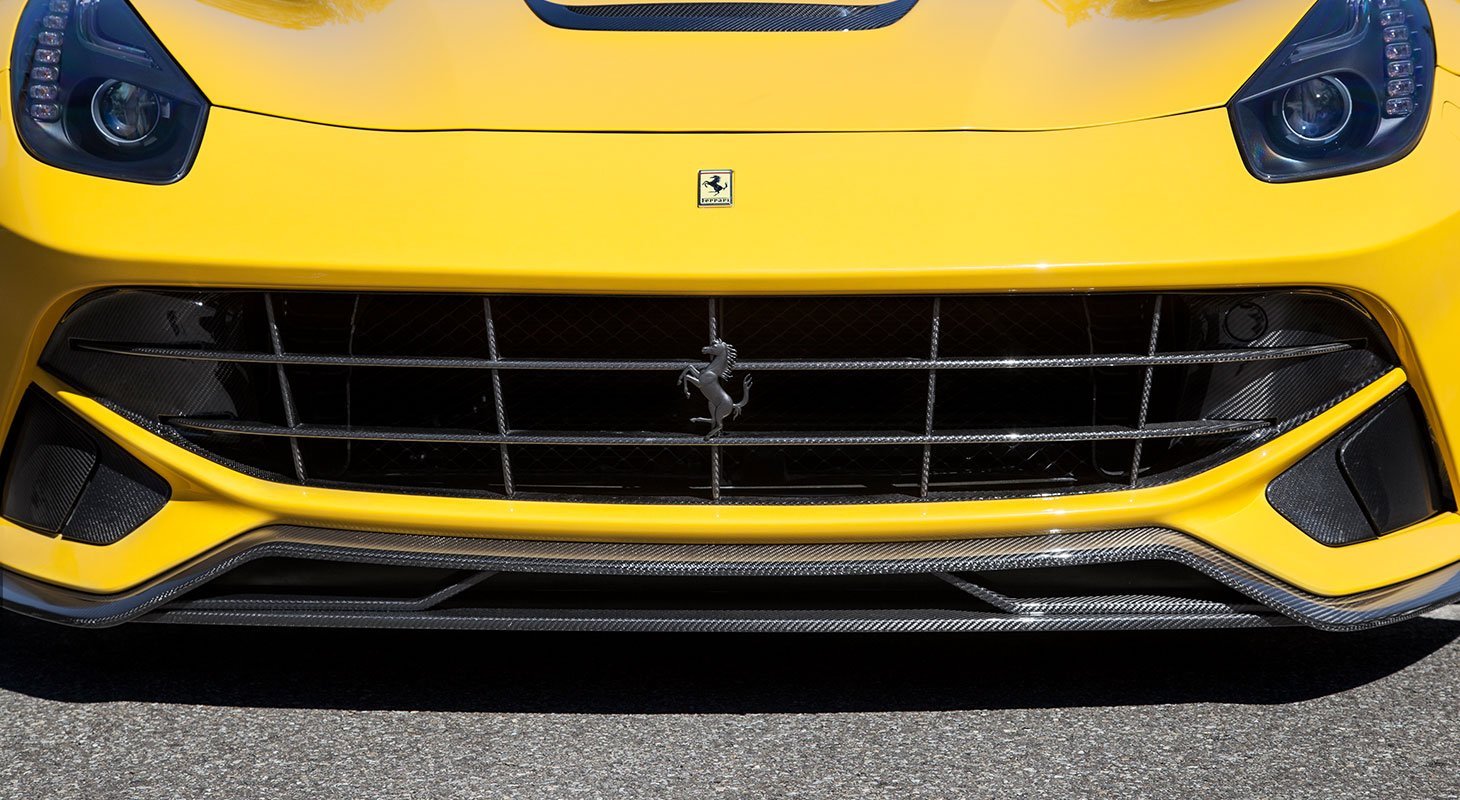 Front spoiler lip attachement Novitec style carbon for Ferrari F12 Berlinetta