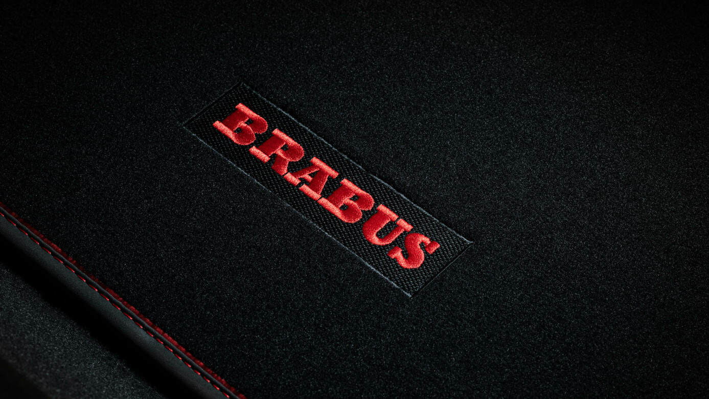 Floor mats velour black Brabus for Porsche 911 992 Turbo