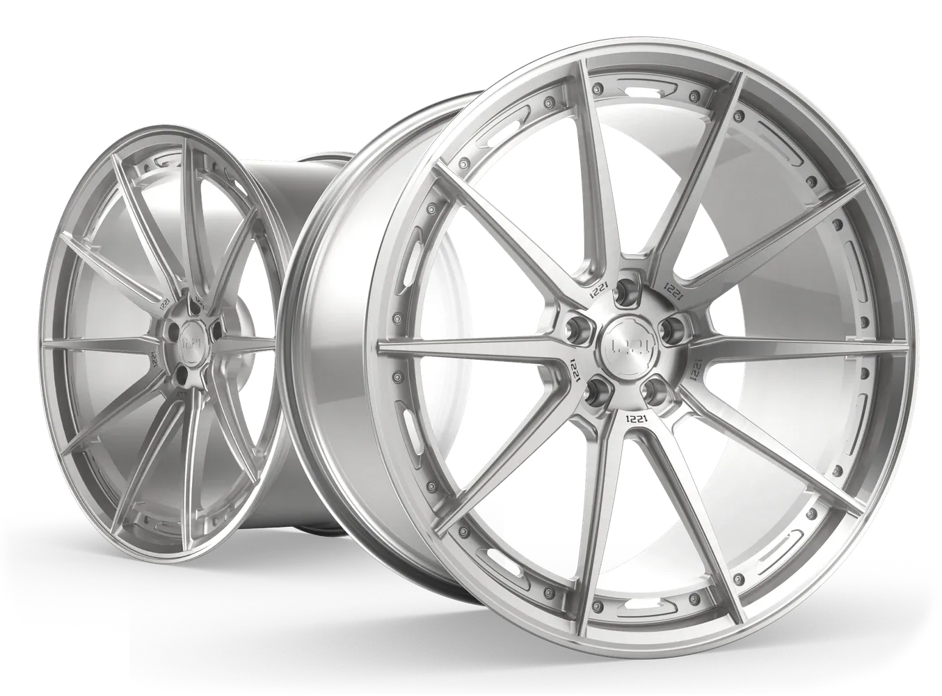 1221 Wheels 0110 AP1X Forged Wheels — Brushed Gloss Clear view