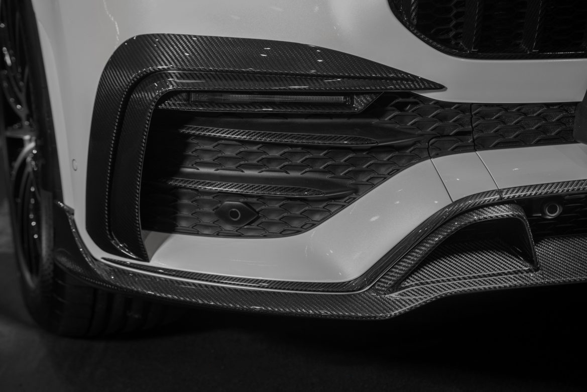 Carbon front fascia attachments, leds BS Style for Mercedes-Benz GLE V 167 AMG Line