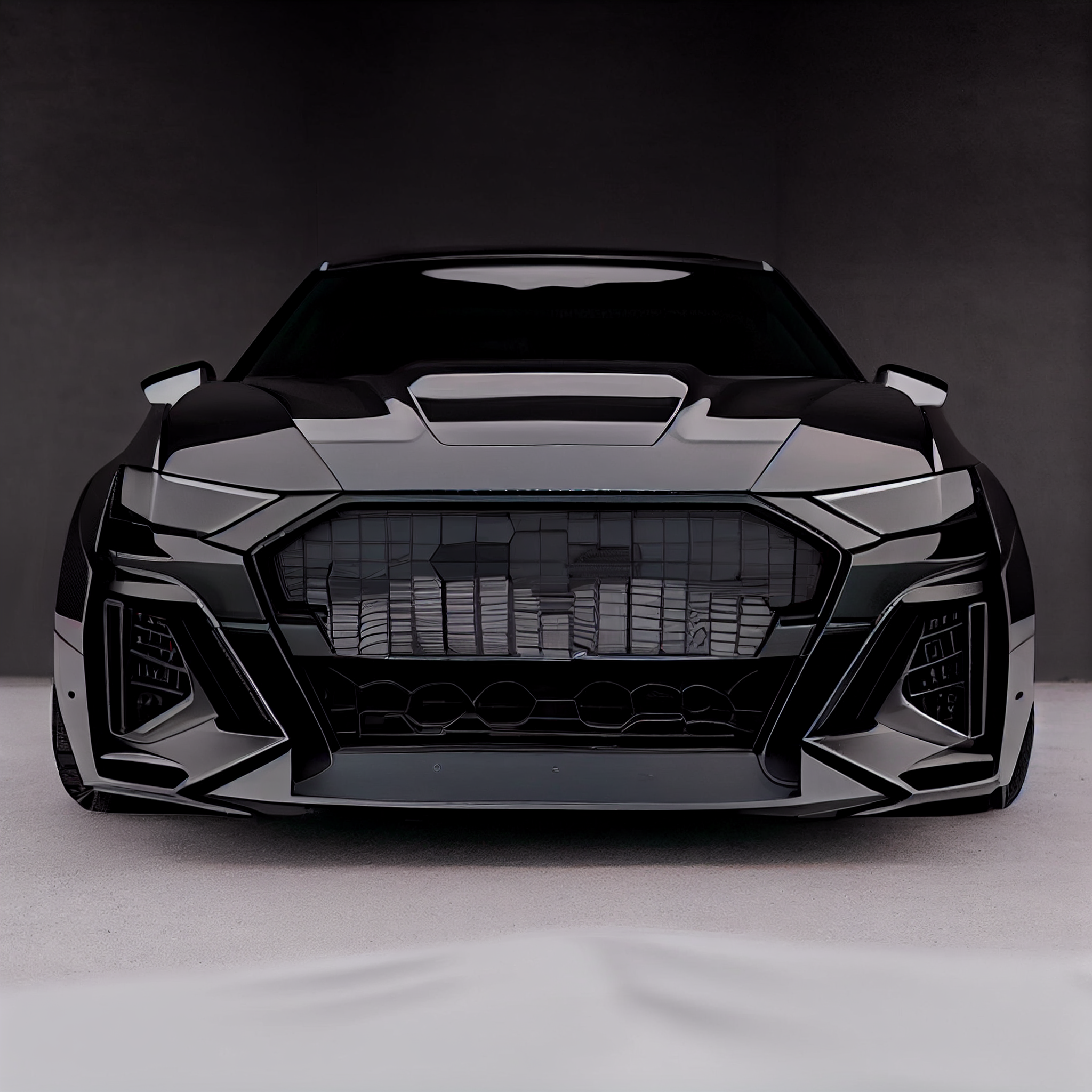 AI Custom Design Wide Body Front Bumper for Audi E-Tron Ver1.3