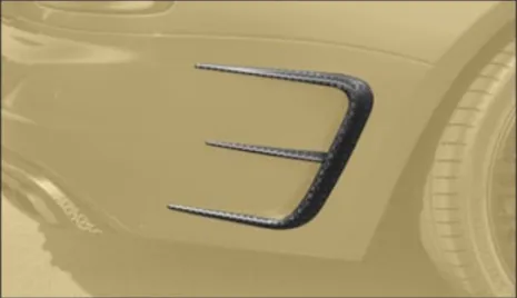 Air outtake splitter for rear bumper Mansory Carbon for Rolls-Royce Dawn