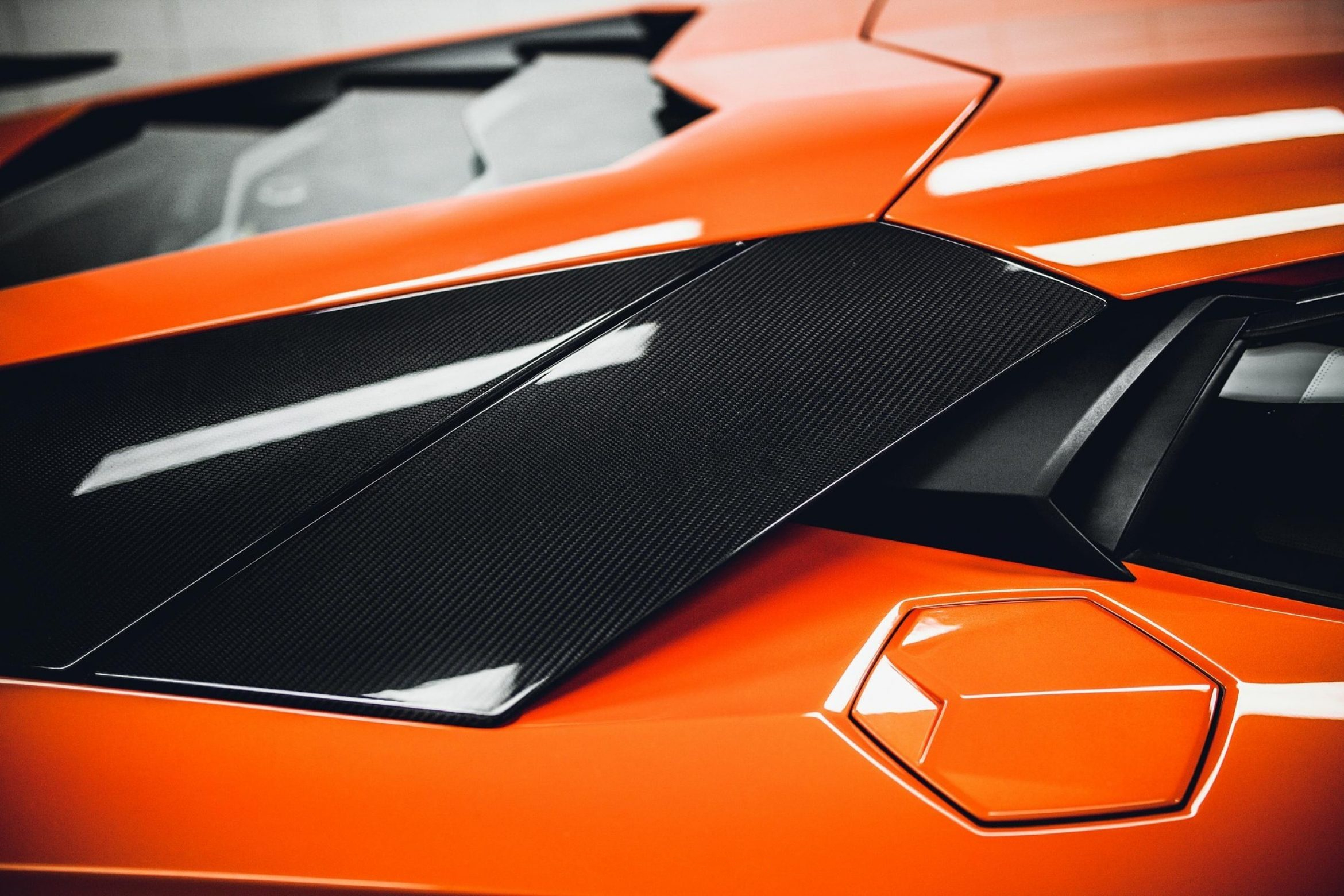 Rear top air intakes Carbon for Lamborghini Aventador