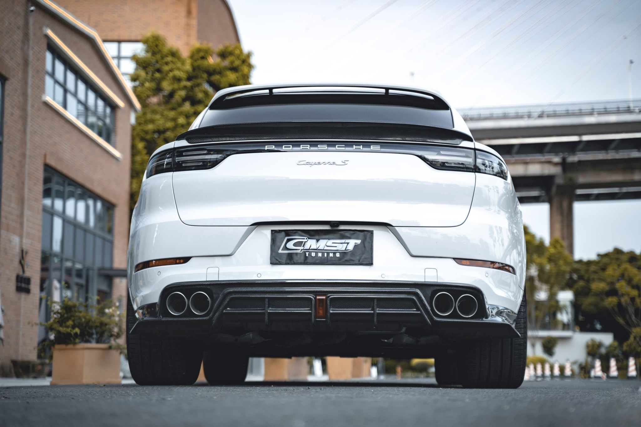 Rear Diffuser Carbon CMST for Porsche Cayenne Coupe