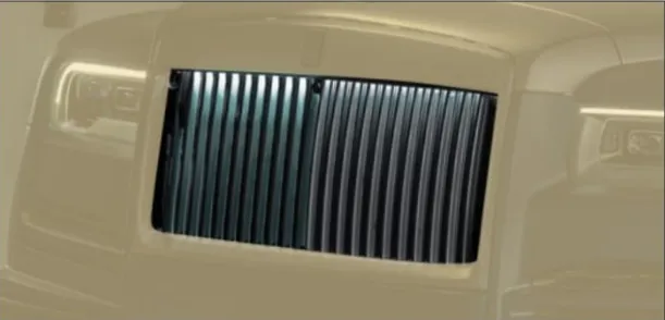 Ambiente grille Illumination with two tone painting lamels Mansory for Rolls-Royce Cullinan Coastline