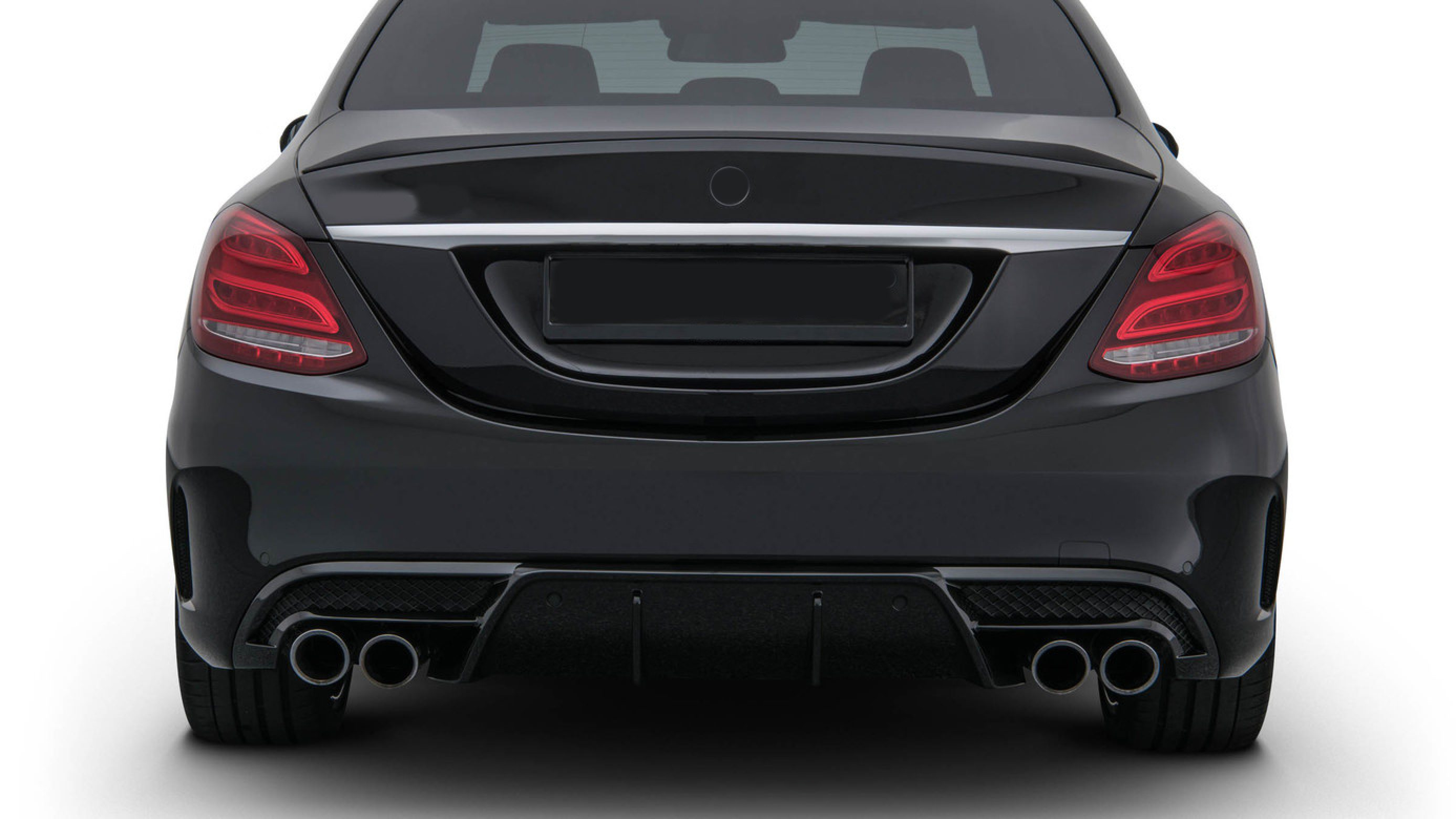 Rear diffuser BS style PUR-R-RIM for Mercedes C-class W 205 C 160 - AMG C 43 | AMG Line