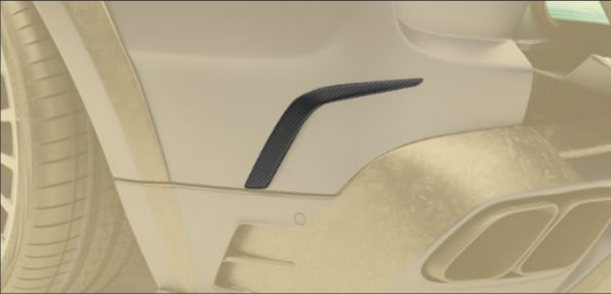 Rear bumper splitter Mansory carbon for Rolls-Royce Cullinan Coastline