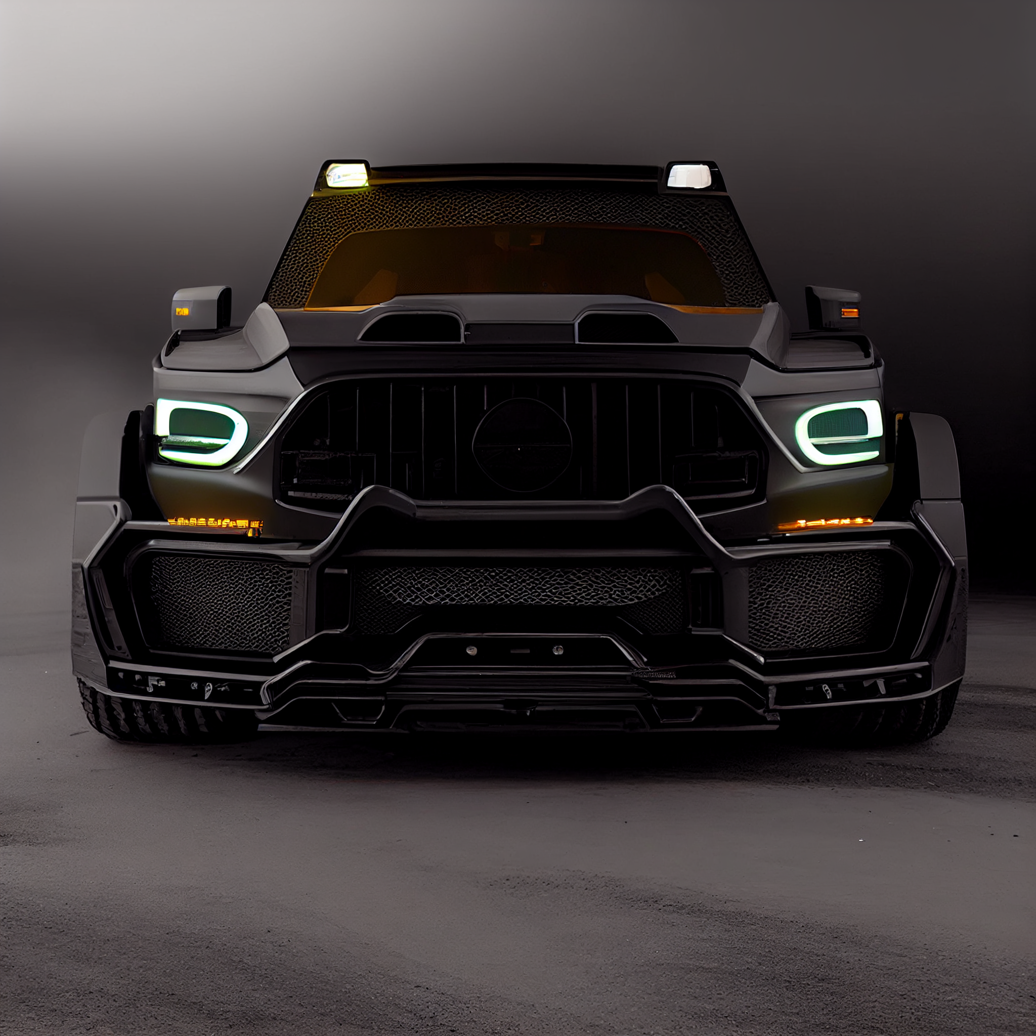 AI Custom Design Wide Body Front Bumper for Mercedes-Benz G-class W463 AMG 63 Ver3.2