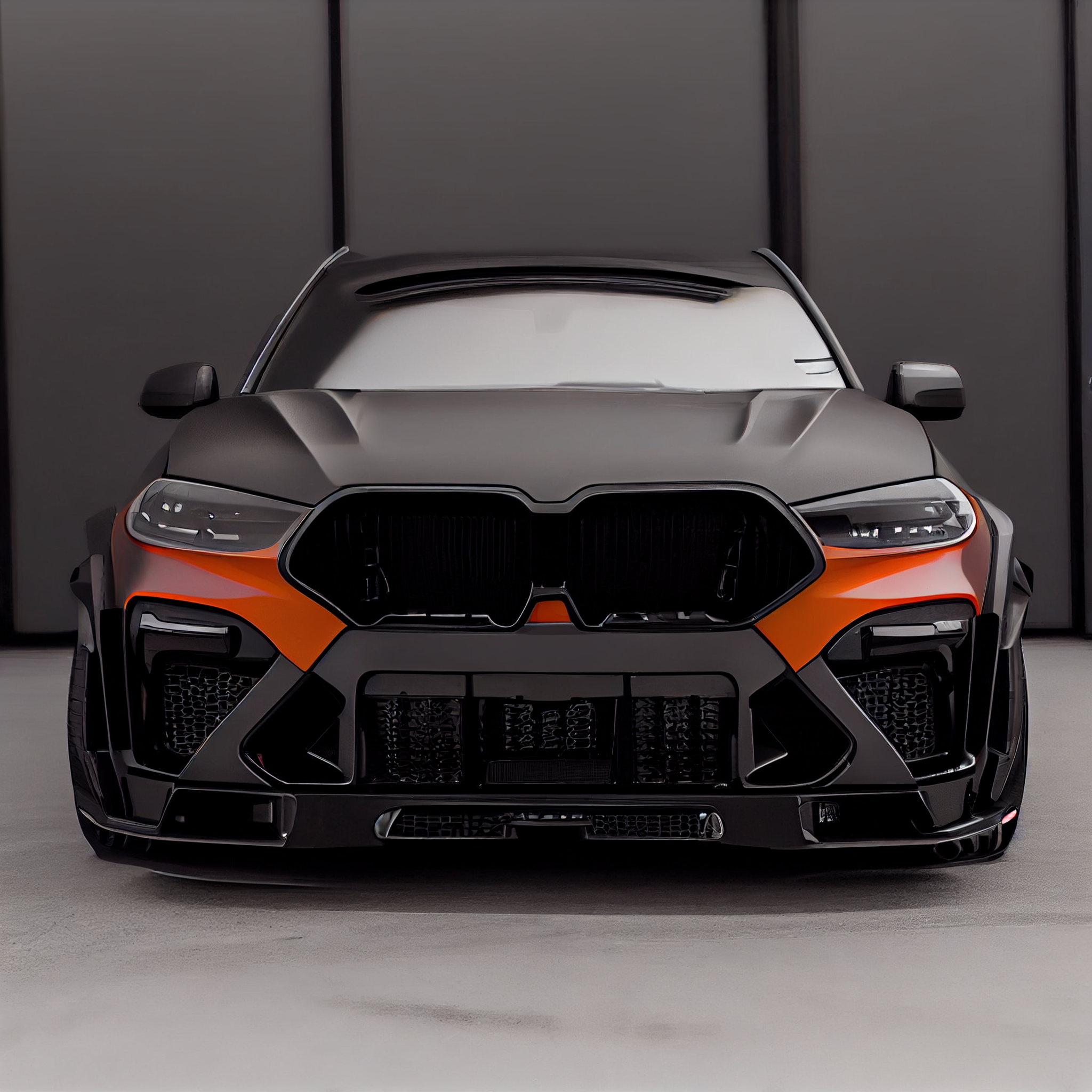 AI Custom Design Wide Body Front Bumper for BMW X5 M F95 LCI Ver 1.1