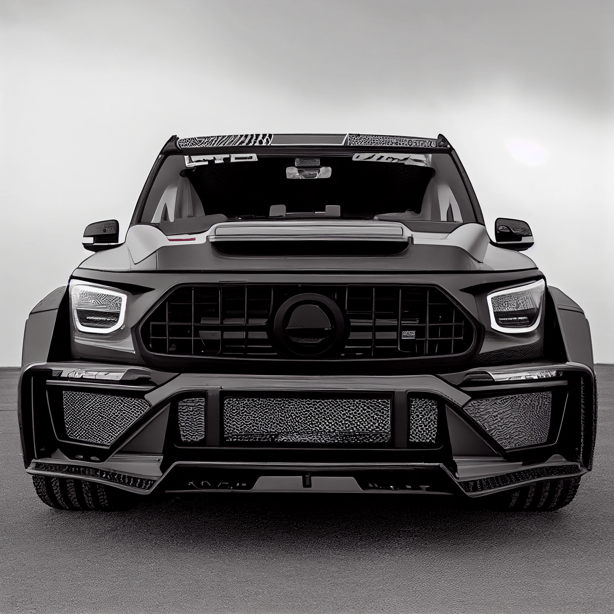 AI Custom Design Wide Body Front Bumper for Mercedes-Benz G-class W463 AMG 63 Ver3.3