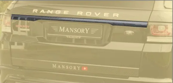 Rear panel Mansory Carbon for Land Rover Range Rover Sport II