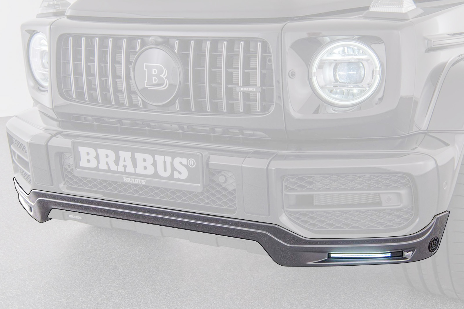 Front bumper pad with LED PUR-R-RIM Brabus for Mercedes G-class W463A AMG G 63