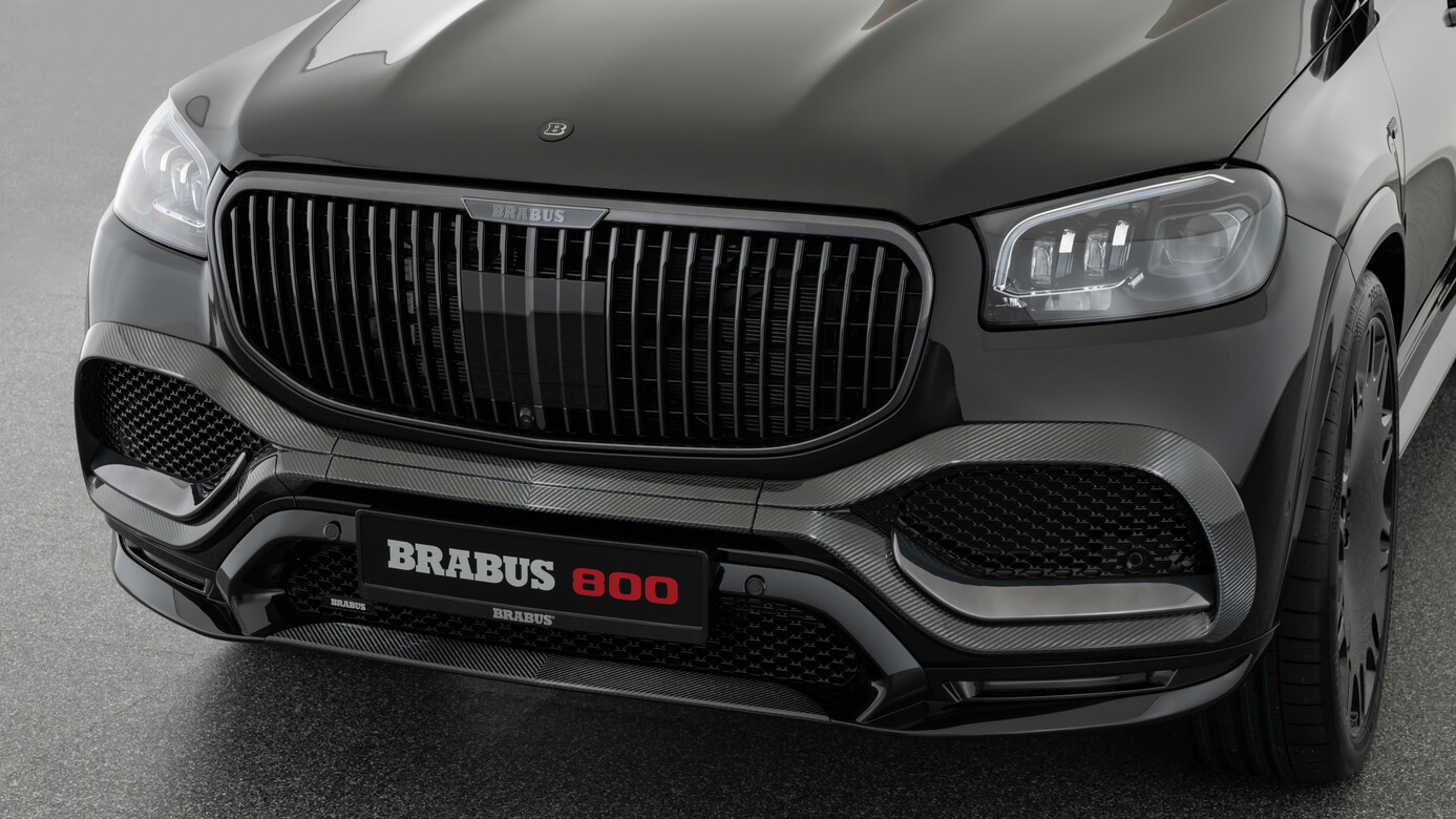 Front bumper attachments Brabus Carbon for Mercedes-Benz GLS X 167 Maybach GLS 600