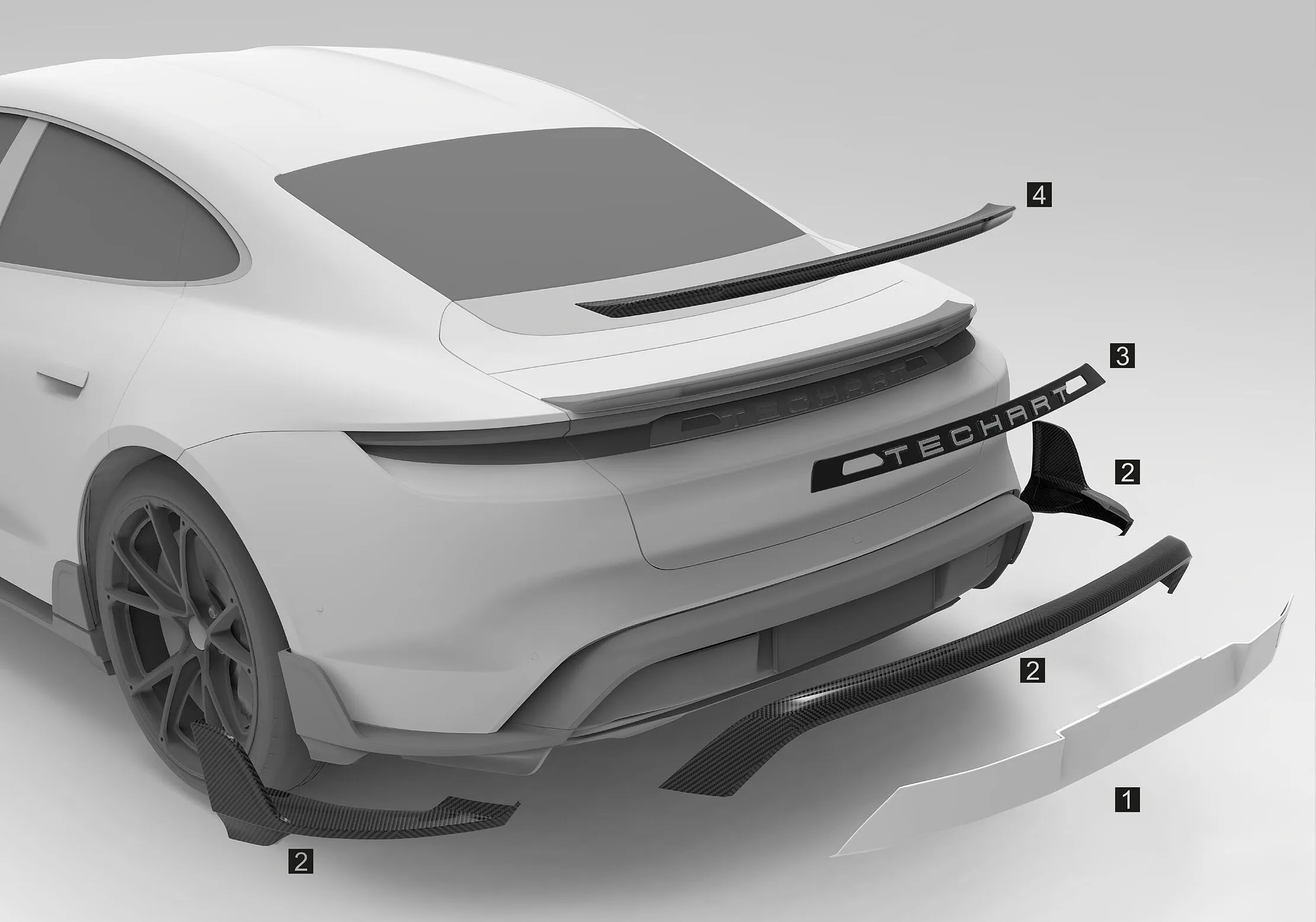 Check price and buy Techart body kit for Porsche Taycan