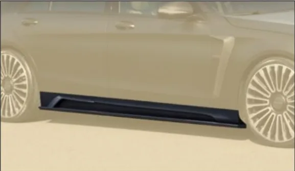 Side skirts Short version Mansory Carbon for Mercedes S-class W222 Restyling AMG S63 facelift