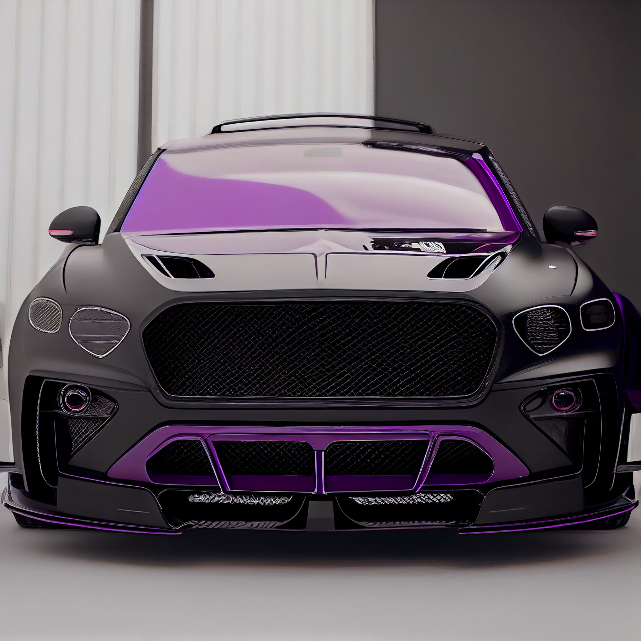 AI Custom Design Wide Body Front Bumper for Bentley Bentayga Ver 3.2