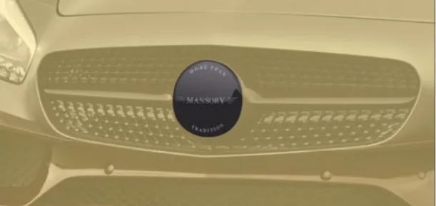 Front grill mask emblem with Mansory branding Carbon for Mercedes-Benz AMG GT S Coupe