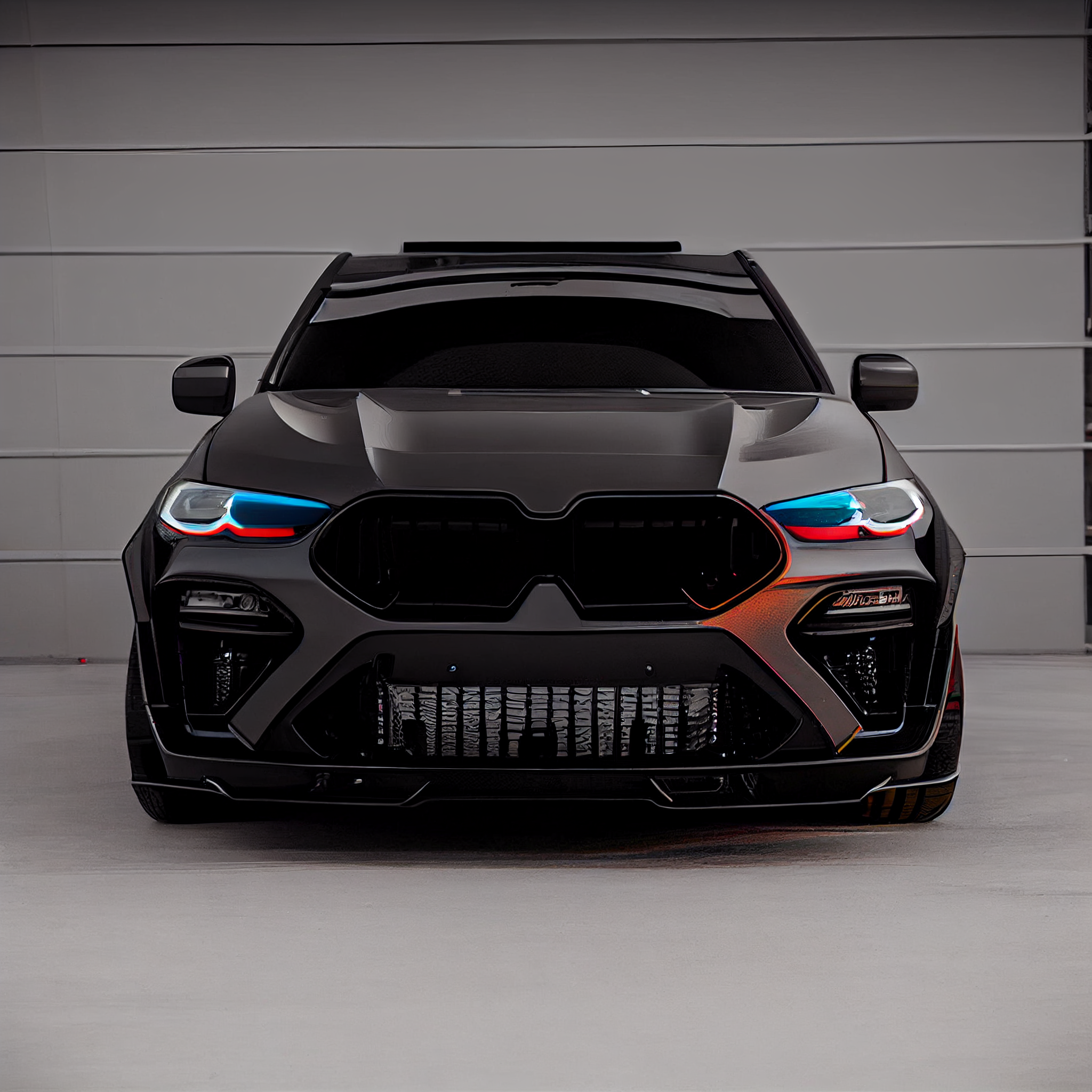 AI Custom Design Wide Body Front Bumper for BMW X5 M F95 LCI Ver 1.2