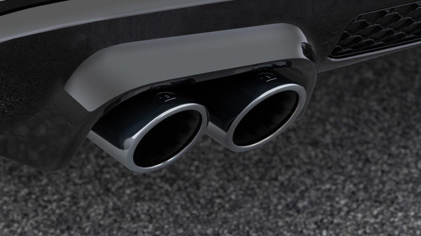 Exhaust tips for S 350D / S 400D BS Style for Mercedes S-class W 223 AMG Line