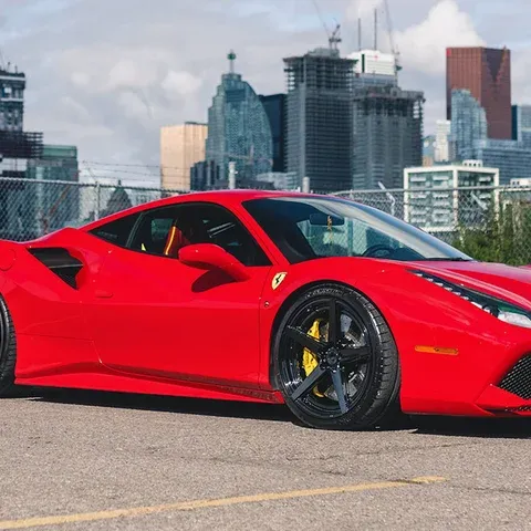 Rosso Corsa Red Ferrari 488 GTB on ADV.1 ADV5 M.V2 Advanced Series Forged Wheels — Banner