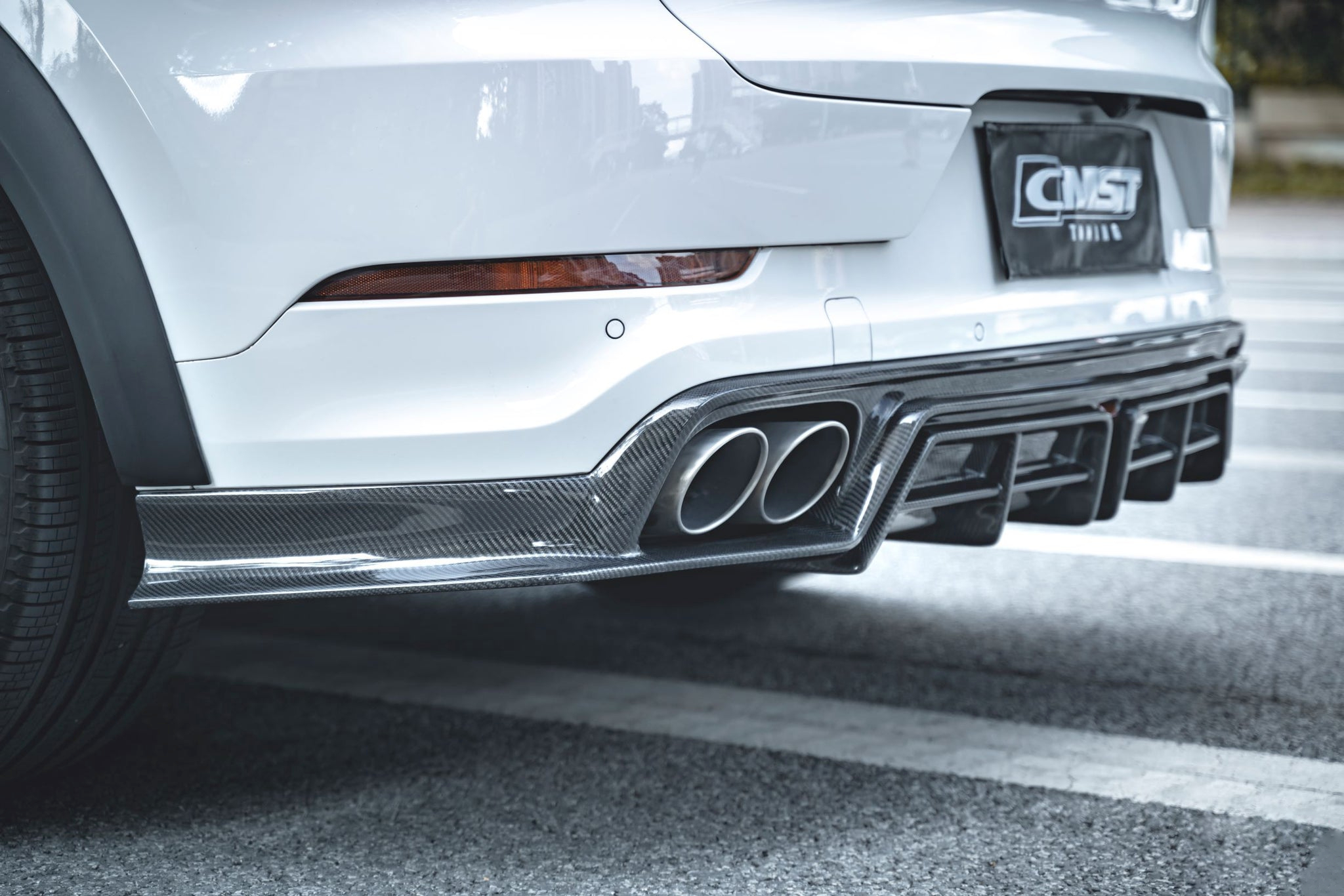 Rear Diffuser Carbon CMST for Porsche Cayenne Coupe