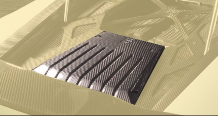 Carbon engine middle section cover Mansory for Lamborghini Hurakan Torofeo