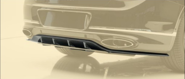 Rear diffuser for OEM bumper Mansory Carbon for Bentley Continental  GT/GTC