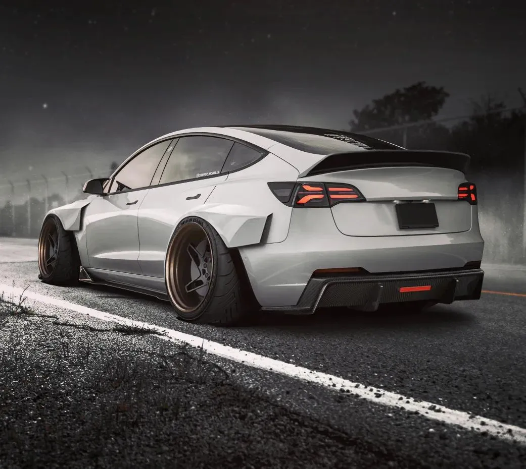 Tesla Model 3 Custom Body Kit by Ildar Project
