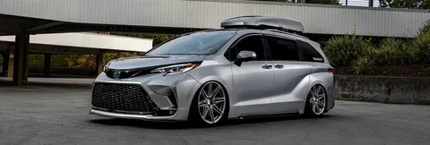 Silver Toyota Sienna on ADV.1 ADV08 FlowSpec Custom Wheels with Thule Roof Box
