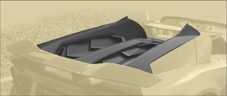 Engine bonnet cabrio Mansory Carbon for Lamborghini Aventador
