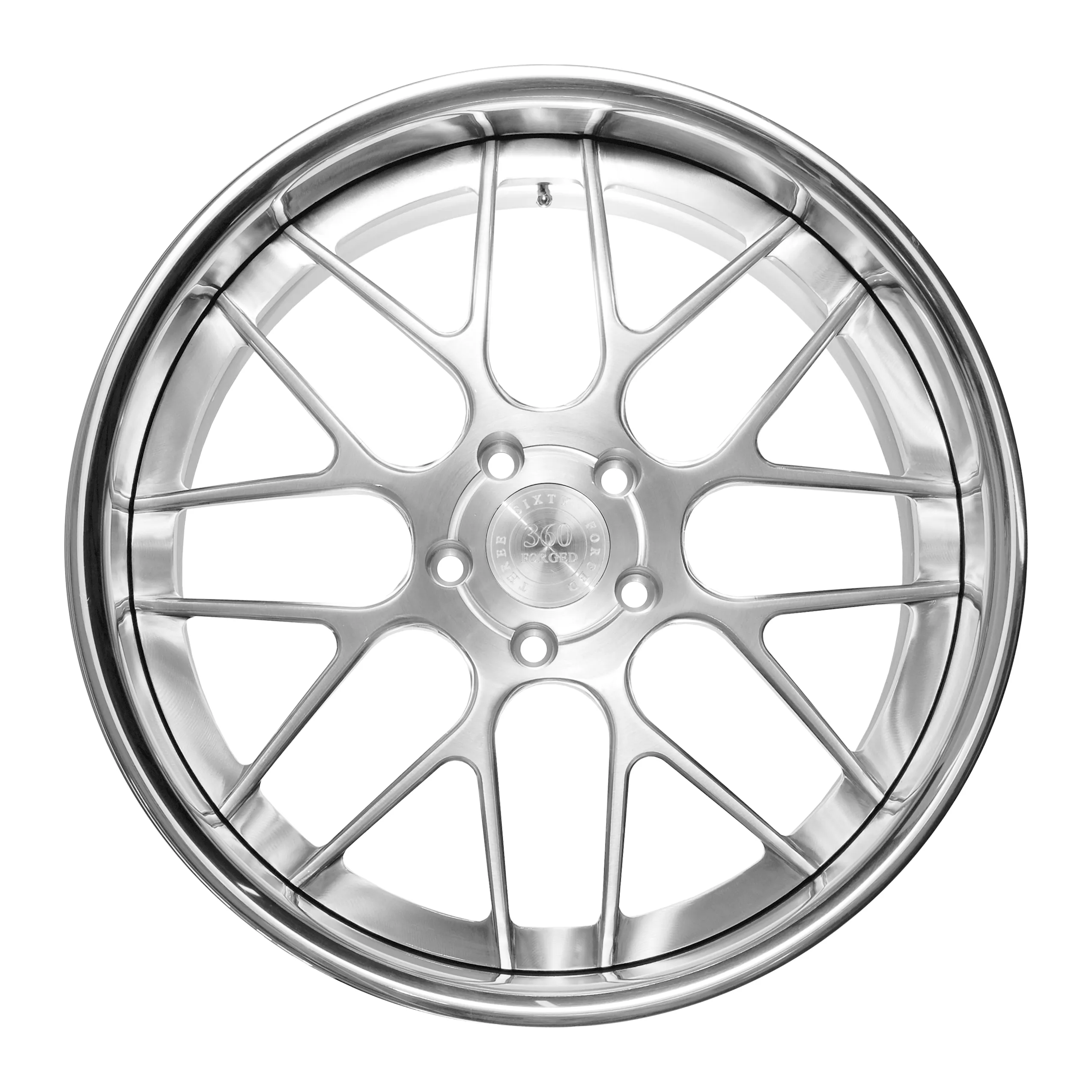 360 Forged Mesh 8 — 3-piece forged wheel press shot
