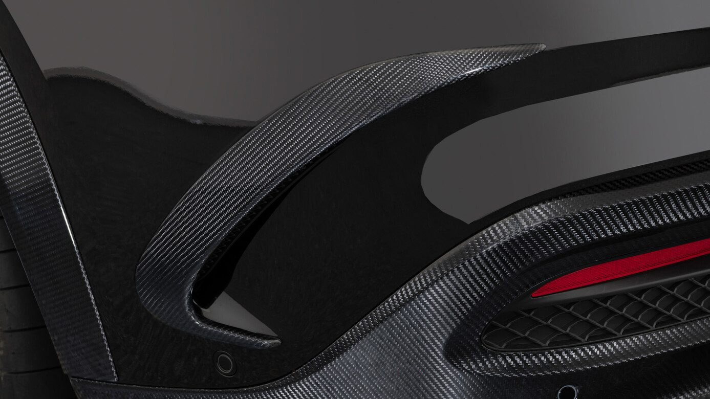 Rear fascia inserts BS Style Carbon for Mercedes-Benz GLE Coupe AMG C167 AMG GLE 63