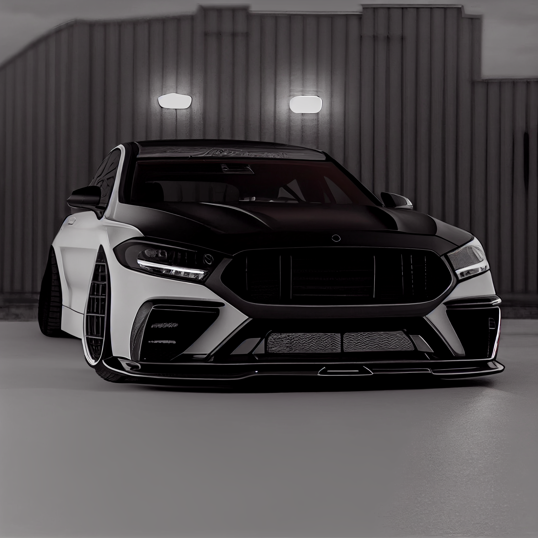 AI Custom Design Wide Body Front Bumper for Mercedes-Benz S-class W223 AMG Ver2.1