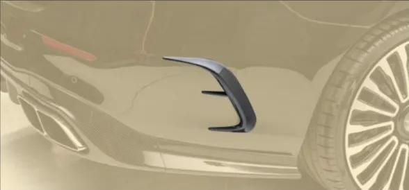 Air outtake splitter for Rear bumper Mansory Carbon for Mercedes S-class  W223