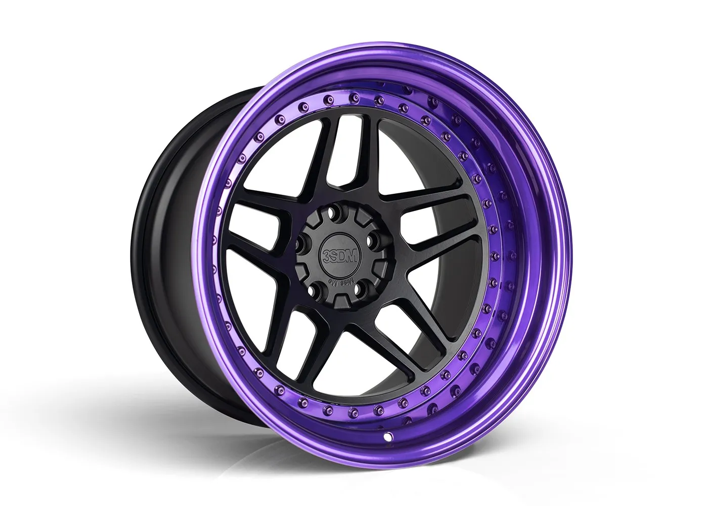 3SDM 3.71 FR Series 3-Piece Forged Wheel — purple studio render