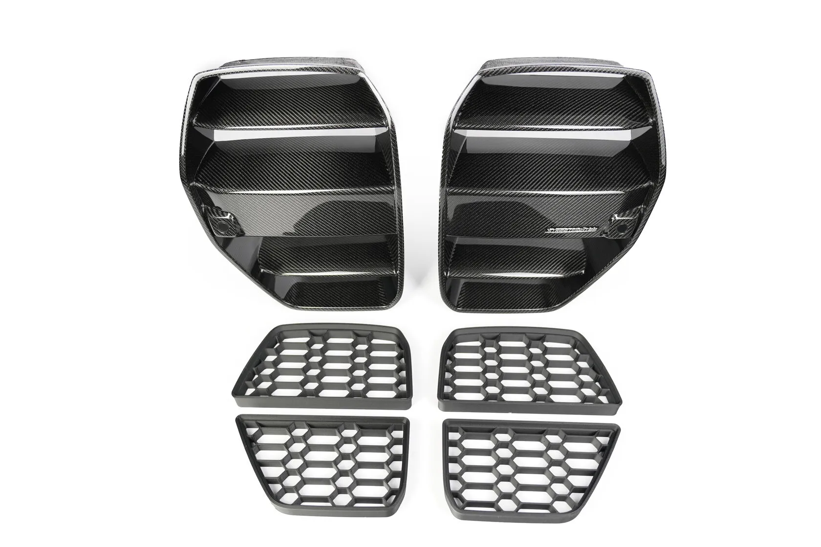 Radiator grille Streetfighter + protective nets Forged Carbon for BMW M3 G80