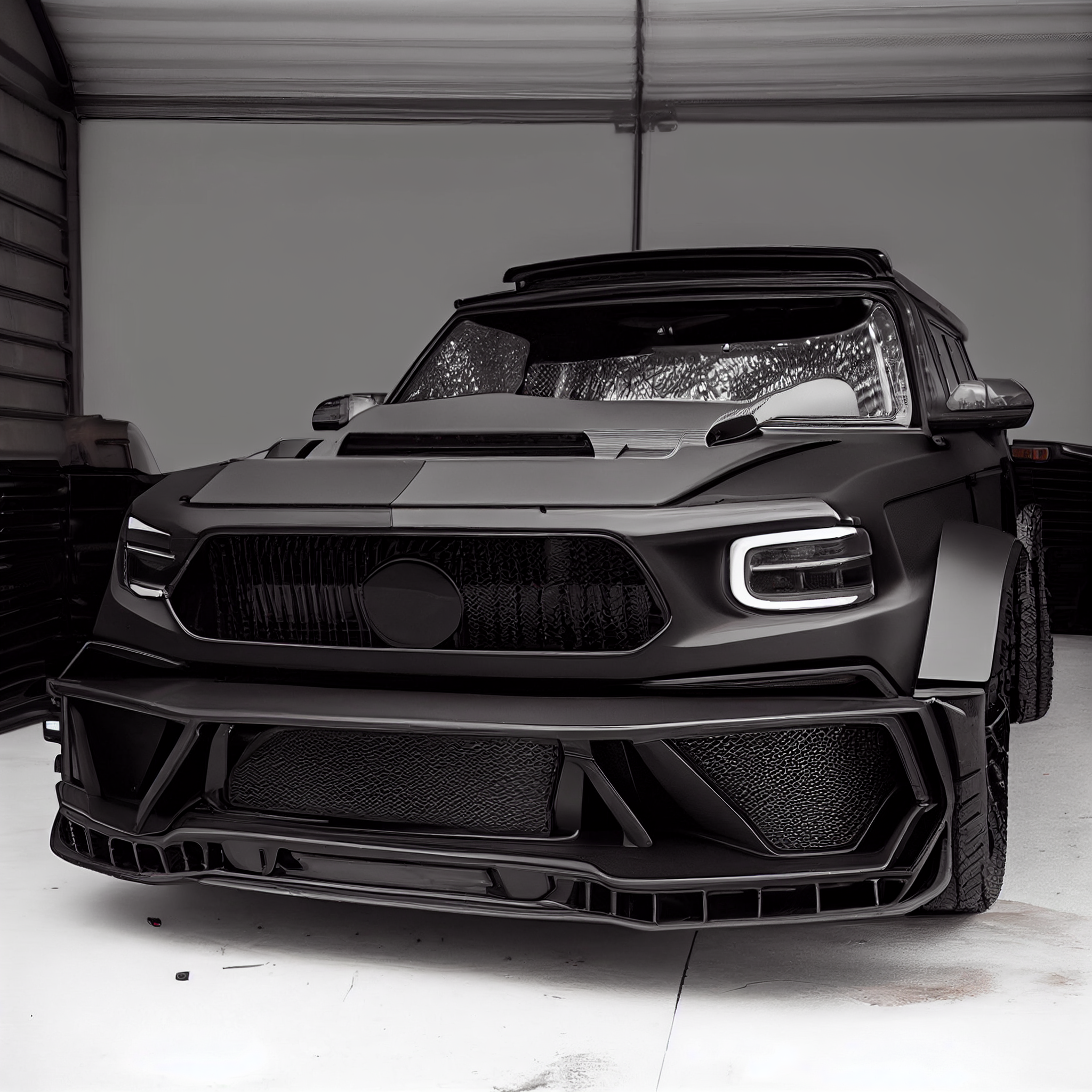 AI Custom Design Wide Body Front Bumper for Mercedes-Benz G-class W463 AMG 63 Ver2.2