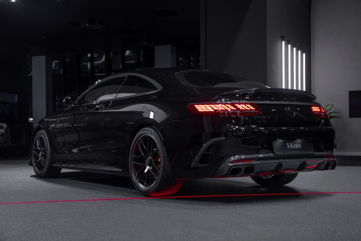 Carbon rear fascia inserts BS Style for Mercedes S-class AMG A217 AMG S 65