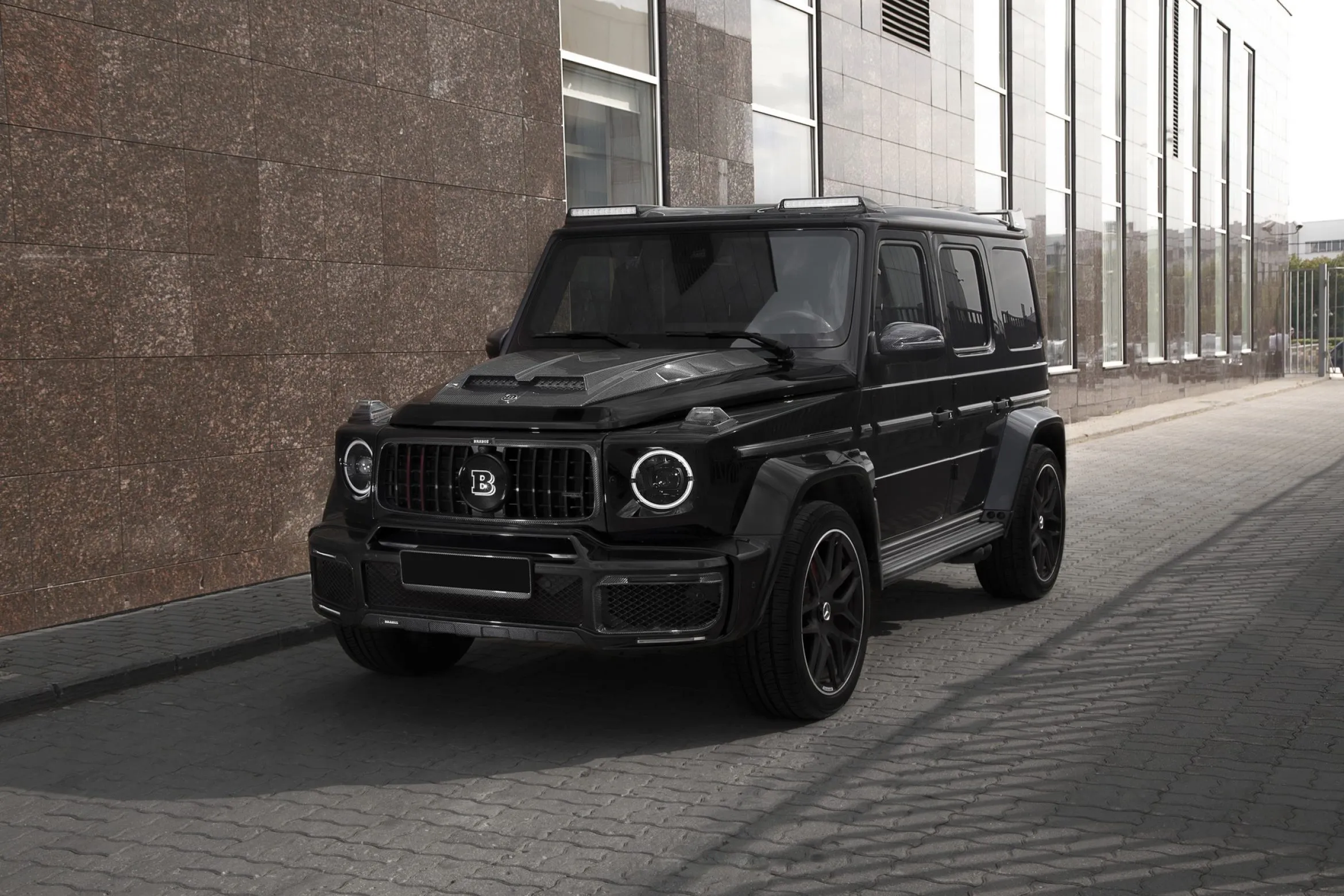 Front bumper inserts with LED BS Style for Mercedes G-class W463A AMG G 63