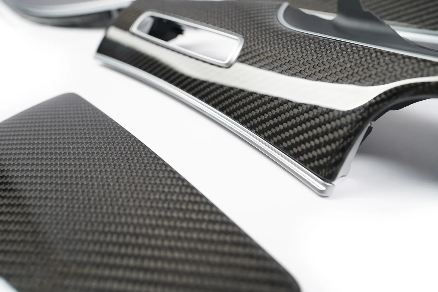 LHD Interior panels Forged Carbon for Mercedes E-class AMG W213 E63 AMG Restyling