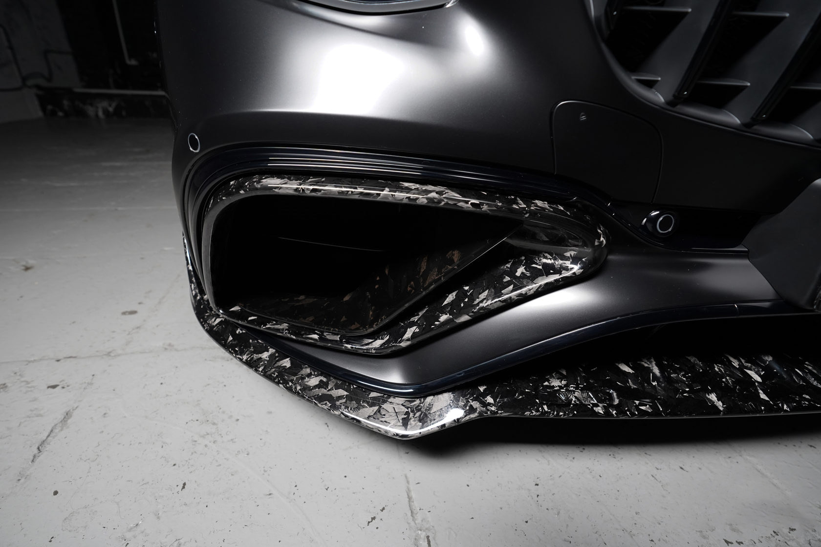 Inserts In The Front Bumper Forged Carbon For Mercedes S Class Coupe