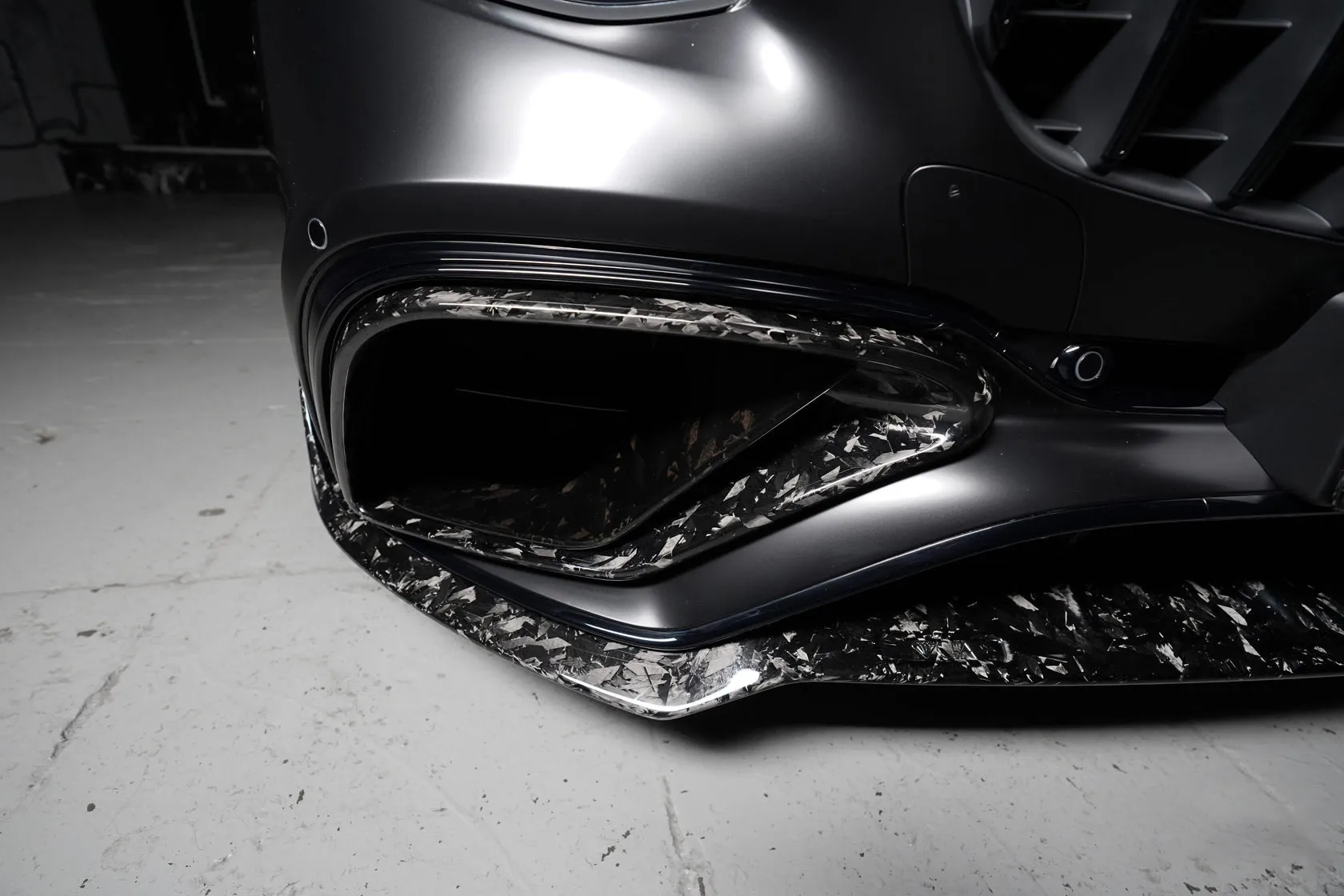 Inserts in the front bumper Forged Carbon for Mercedes S-class Coupe C217 Restyling 