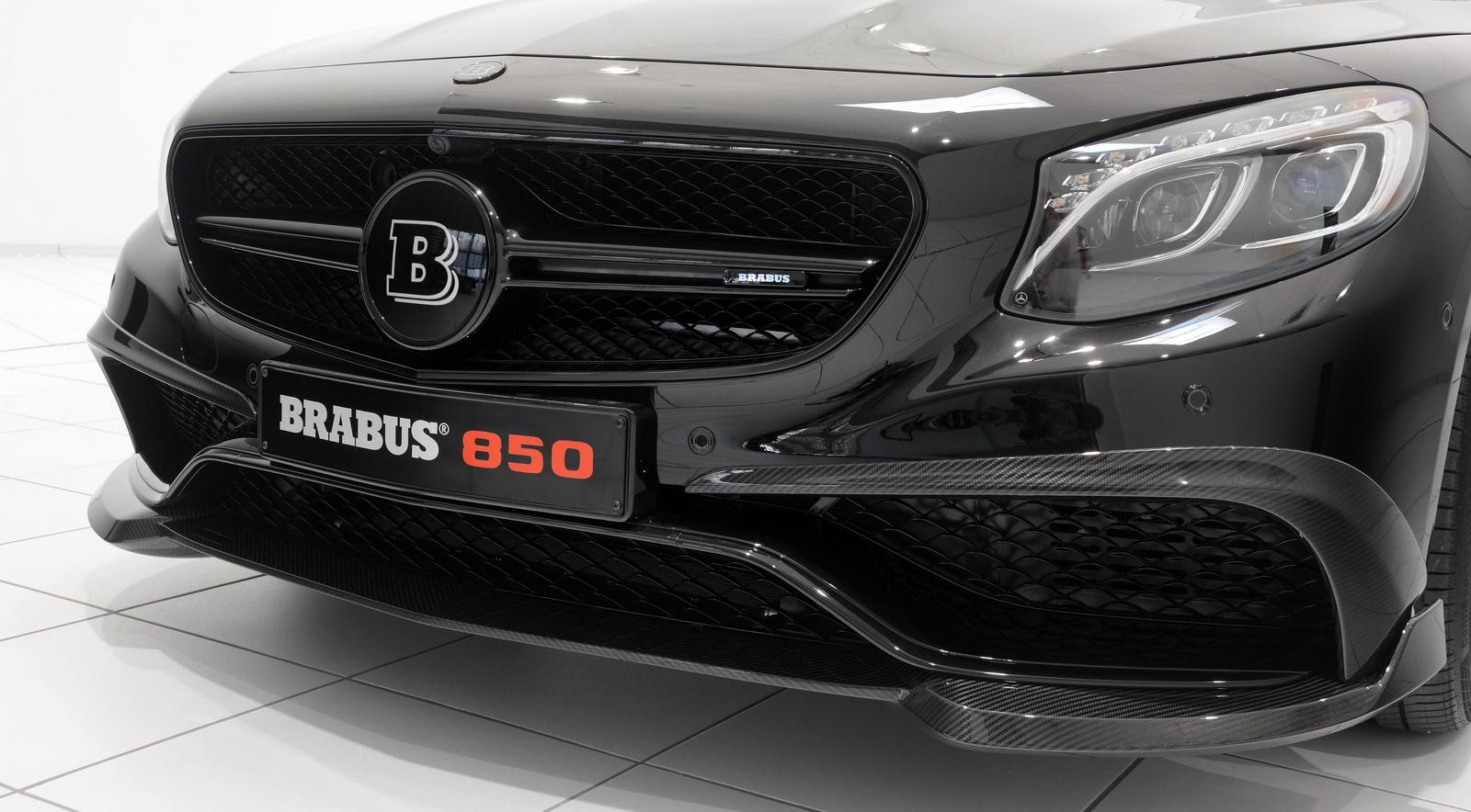 Front bumper lip BS style Carbon for Mercedes S-class Coupe AMG C 217 